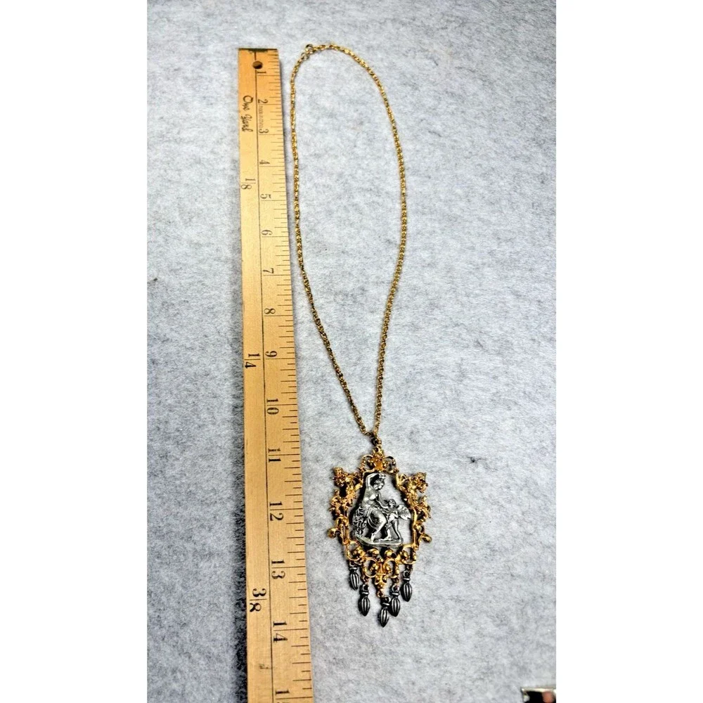 Vintage Signed ART Arthur Pepper Venus Cupid Necklace Renaissance Revival